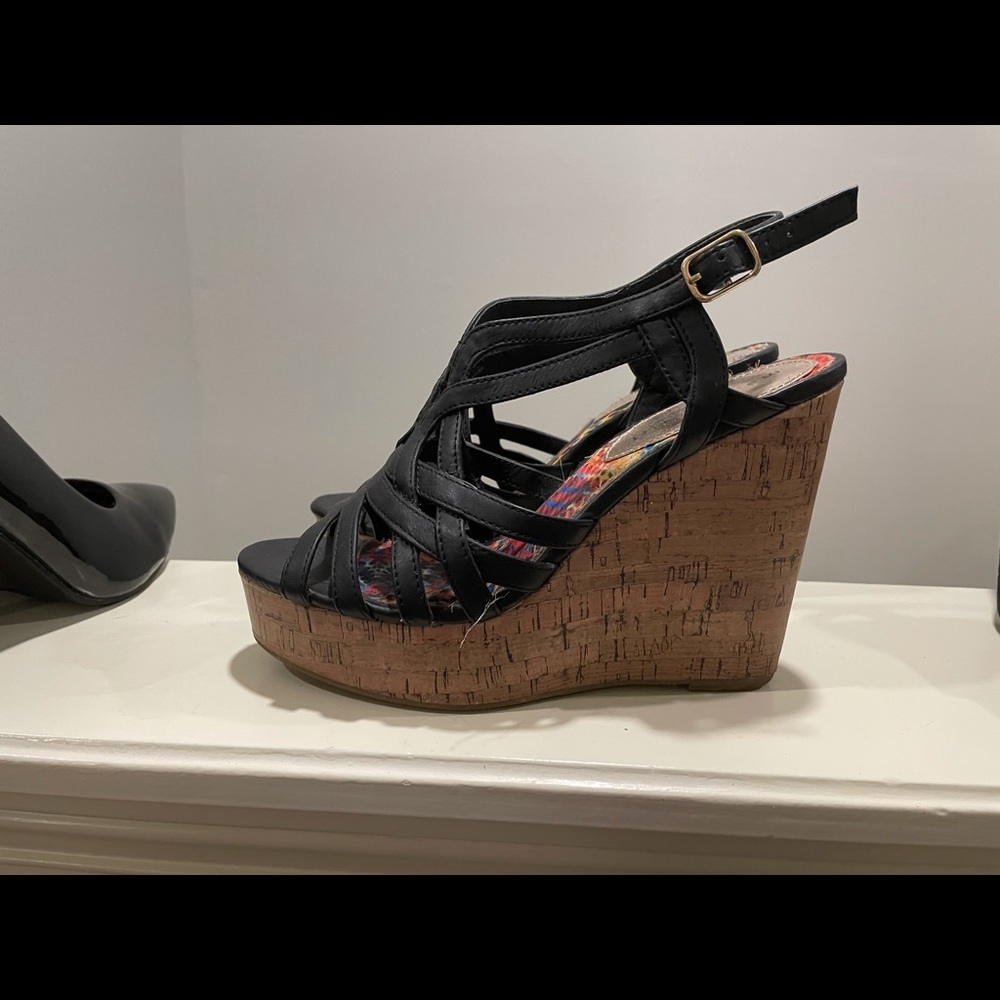 Strappy wedge sandals
